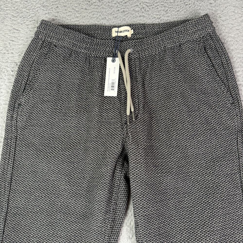 Taylor Stitch Apres Pants Mens M (32x30) Charcoal Knit Natural Sashiko Jogger